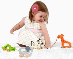 Hape DŘEVO Baby slon tahací pro miminko (dřevěná hračka)