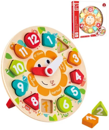 Hape DŘEVO Puzzle vkládací hodiny 13 dílků 25cm (dřevěná hračka) Hape DŘEVO Puzzle vkládací hodiny 13 dílků 25cm (dřevěná hračka)