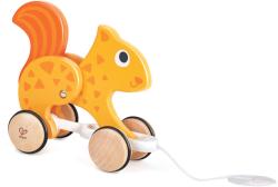 Hape DŘEVO Veverka baby tahací na kolečkách (dřevěná hračka)