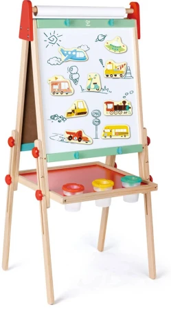 Hape DŘEVO Vozidla magnetická set 30ks magnetky (dřevěná hračka)