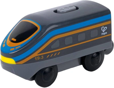 Hape Lokomotiva Intercity černá vláček na baterie plast