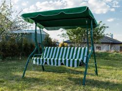 HAPPY GREEN Houpačka zahradní STRIPY II 170x110x153cm ZE/BÍ