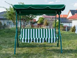 HAPPY GREEN Houpačka zahradní STRIPY II 170x110x153cm ZE/BÍ