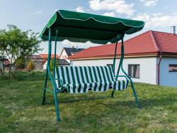 HAPPY GREEN Houpačka zahradní STRIPY II 170x110x153cm ZE/BÍ
