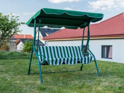 HAPPY GREEN Houpačka zahradní STRIPY II 170x110x153cm ZE/BÍ
