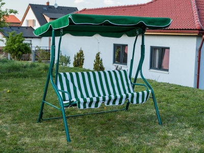 HAPPY GREEN Houpačka zahradní STRIPY II 170x110x153cm ZE/BÍ