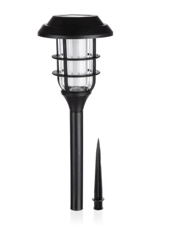 HAPPY GREEN Lampa solární pr.11,8cm, v.42,7cm, 12LED, PH ČER
