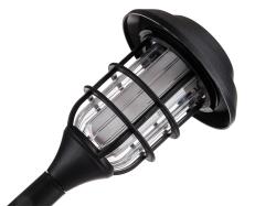 HAPPY GREEN Lampa solární pr.11,8cm, v.42,7cm, 12LED, PH ČER