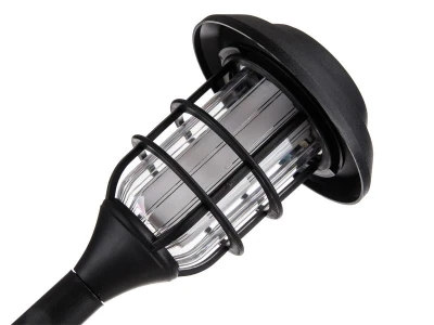 HAPPY GREEN Lampa solární pr.11,8cm, v.42,7cm, 12LED, PH ČER