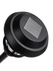 HAPPY GREEN Lampa solární pr.11,8cm, v.42,7cm, 12LED, PH ČER