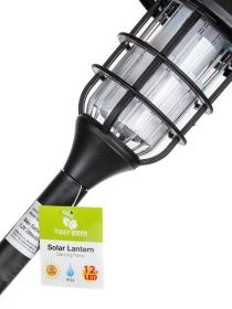 HAPPY GREEN Lampa solární pr.11,8cm, v.42,7cm, 12LED, PH ČER