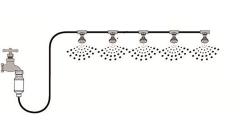 HAPPY GREEN Mlha vodní zahradní 7,5m, 5 trysek