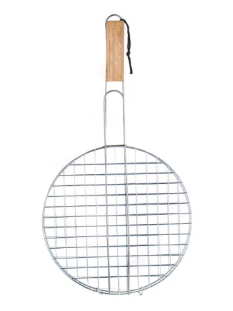HAPPY GREEN Mřížka opékací kulatá pr.30cm BBQ, dřev. rukojeť HAPPY GREEN Mřížka opékací kulatá pr.30cm BBQ, dřev. rukojeť