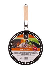 HAPPY GREEN Pánev grilovací 31x3,5cm BBQ ocel/nepřiln.povrch