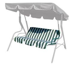 HAPPY GREEN Polstr na houpačku 129x43cm textil PRUHY ZE/BÍ (2ks)
