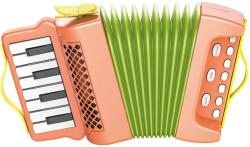 Harmonika detská ťahacia akordeón 23cm na batérie Zvuk