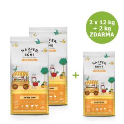 Harper and Bone Dog Adult Large Medium čerstvé z trhu x 12 kg + 2 kg ZDARMA