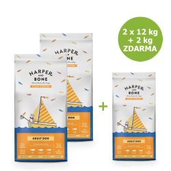 Harper and Bone Dog Adult Large Medium divy oceánu x 12 kg + 2 kg ZDARMA Harper and Bone Dog Adult Large Medium divy oceánu x 12 kg + 2 kg ZDARMA