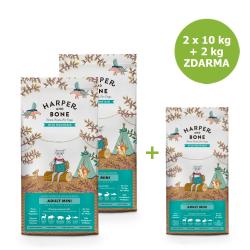 Harper and Bone Dog Adult Mini divoké hory x 10 kg + 2 kg ZDARMA