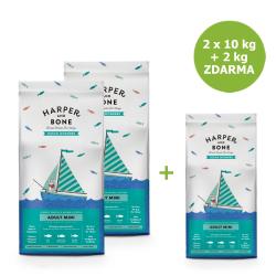 Harper and Bone Dog Adult Mini divy oceánu x 10 kg + 2 kg ZDARMA Harper and Bone Dog Adult Mini divy oceánu x 10 kg + 2 kg ZDARMA