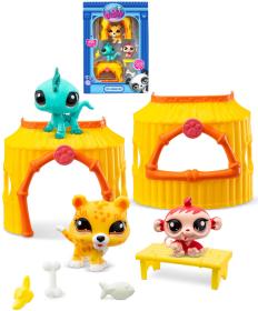 HASBRO LPS Džungle Zvířátko Littlest Pet Shop generace 7 set 3ks s doplňky HASBRO LPS Džungle Zvířátko Littlest Pet Shop generace 7 set 3ks s doplňky