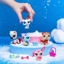 Hasbro LPS Littlest Pet Shop herní zimní sada 5 zvířátek s doplňky