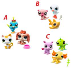 Hasbro LPS Zvířátko Littlest Pet Shop generace 7 set 3ks s doplňky 3 druhy