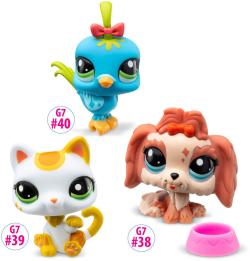 Hasbro LPS Zvířátko Littlest Pet Shop generace 7 set 3ks s doplňky 3 druhy