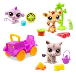 Hasbro LPS Zvířátko Safari Littlest Pet Shop generace 7 set 3ks s doplňky