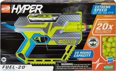 Hasbro NERF Hyper Fuel 20 blaster set s náboji a ochrannými brýlemi