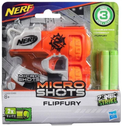 Hasbro NERF Microshots Zombie Strike set blaster + 2 šipky 3 druhy