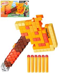 Hasbro NERF Minecraft Firebrand set blaster sekera + 6 šipek Elite Hasbro NERF Minecraft Firebrand set blaster sekera + 6 šipek Elite