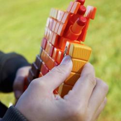 Hasbro NERF Minecraft Firebrand set blaster sekera + 6 šipek Elite