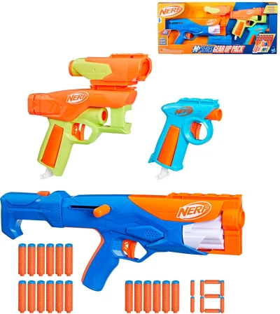 Hasbro NERF N Series Gear Up Pack set 3 blastery + 18 šipek N1