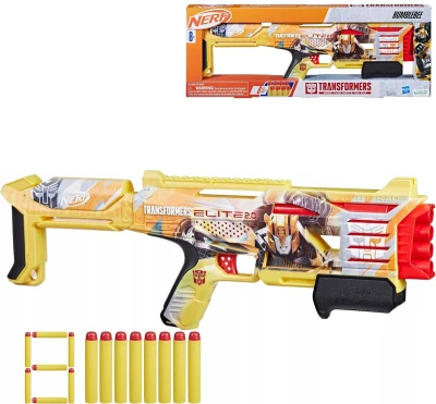 Hasbro NERF Tramsformers Ink Buzz Bumblebee set blaster + 8 šipek Elite