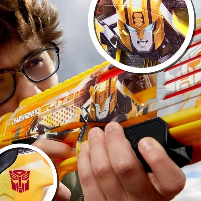 Hasbro NERF Tramsformers Ink Buzz Bumblebee set blaster + 8 šipek Elite
