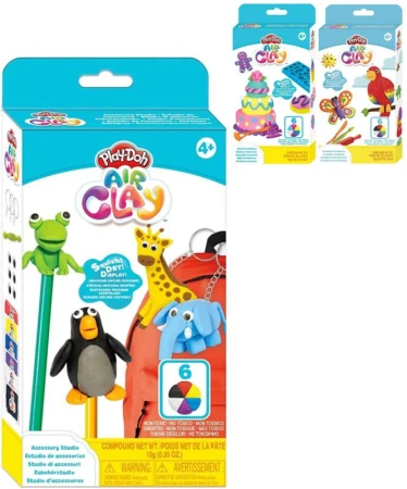 Hasbro PLAY-DOH Air startovací sada modelína 6 barev s doplňky 3 druhy Hasbro PLAY-DOH Air startovací sada modelína 6 barev s doplňky 3 druhy