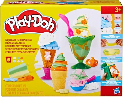 Hasbro PLAY-DOH Ledová zmrzlinová párty set modelína 340g s nástroji Hasbro PLAY-DOH Ledová zmrzlinová párty set modelína 340g s nástroji