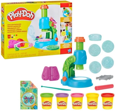 Hasbro PLAY-DOH Mikroskop set modelína s nástroji na baterie Světlo Hasbro PLAY-DOH Mikroskop set modelína s nástroji na baterie Světlo