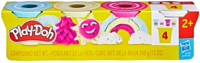 Hasbro PLAY-DOH Modelína kreativní sada 4 kelímky s konfetami 340g