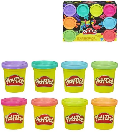 Hasbro PLAY-DOH Modelína neonová set 8ks kelímků 448g Hasbro PLAY-DOH Modelína neonová set 8ks kelímků 448g