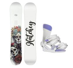 Hatchey Eternity dámsky snowboard + Gravity Fenix white/lavender viazanie Hatchey Eternity dámsky snowboard + Gravity Fenix white/lavender viazanie