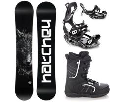 Hatchey Leader freestyle snowboard + Raven Fastec FT360 black vázání + Raven Target obuv Hatchey Leader freestyle snowboard + Raven Fastec FT360 black vázání + Raven Target obuv