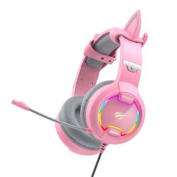 Havit Herní sluchátka GAMENOTE H2233d RGB (růžová)