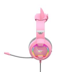 Havit Herní sluchátka GAMENOTE H2233d RGB (růžová)