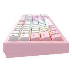 Havit Mechanická herní klávesnice KB874L RGB (růžová a bílá)
