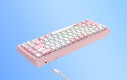 Havit Mechanická herní klávesnice KB874L RGB (růžová a bílá)