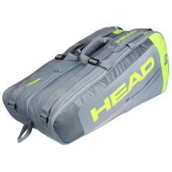 Head Core 6R Combi 2021 taška na rakety sivá-žltá