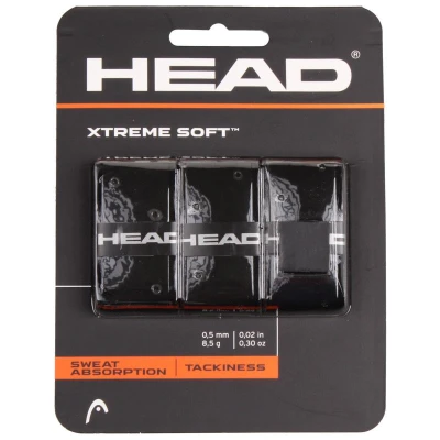 Head XtremeSoft 3 overgrip omotávka tl. 0,5 mm černá Head XtremeSoft 3 overgrip omotávka tl. 0,5 mm černá