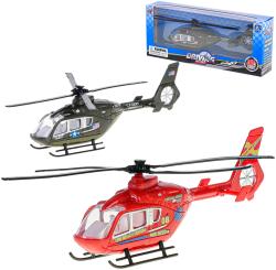 Helikoptéra hasičská /vojenská kovový vrtulník 3 druhy v krabici Helikoptéra hasičská /vojenská kovový vrtulník 3 druhy v krabici